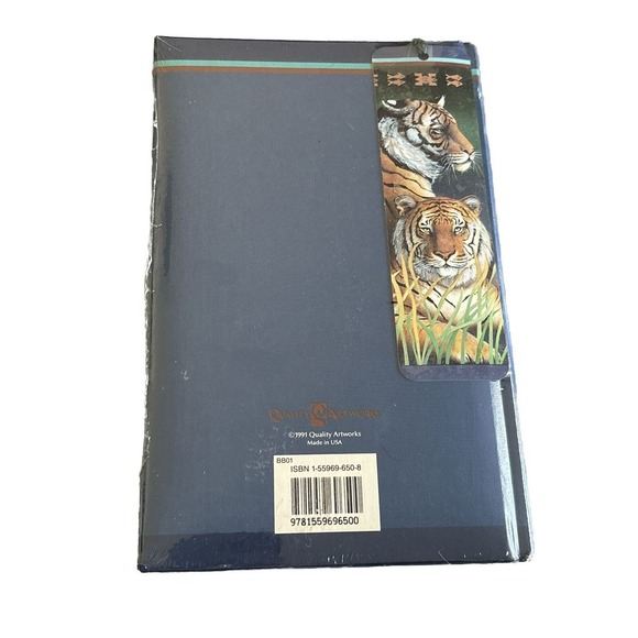 NWT Sealed Quality Artworks Tiger Tigers journal Blank book Diary with bookmark - Picture 3 of 4